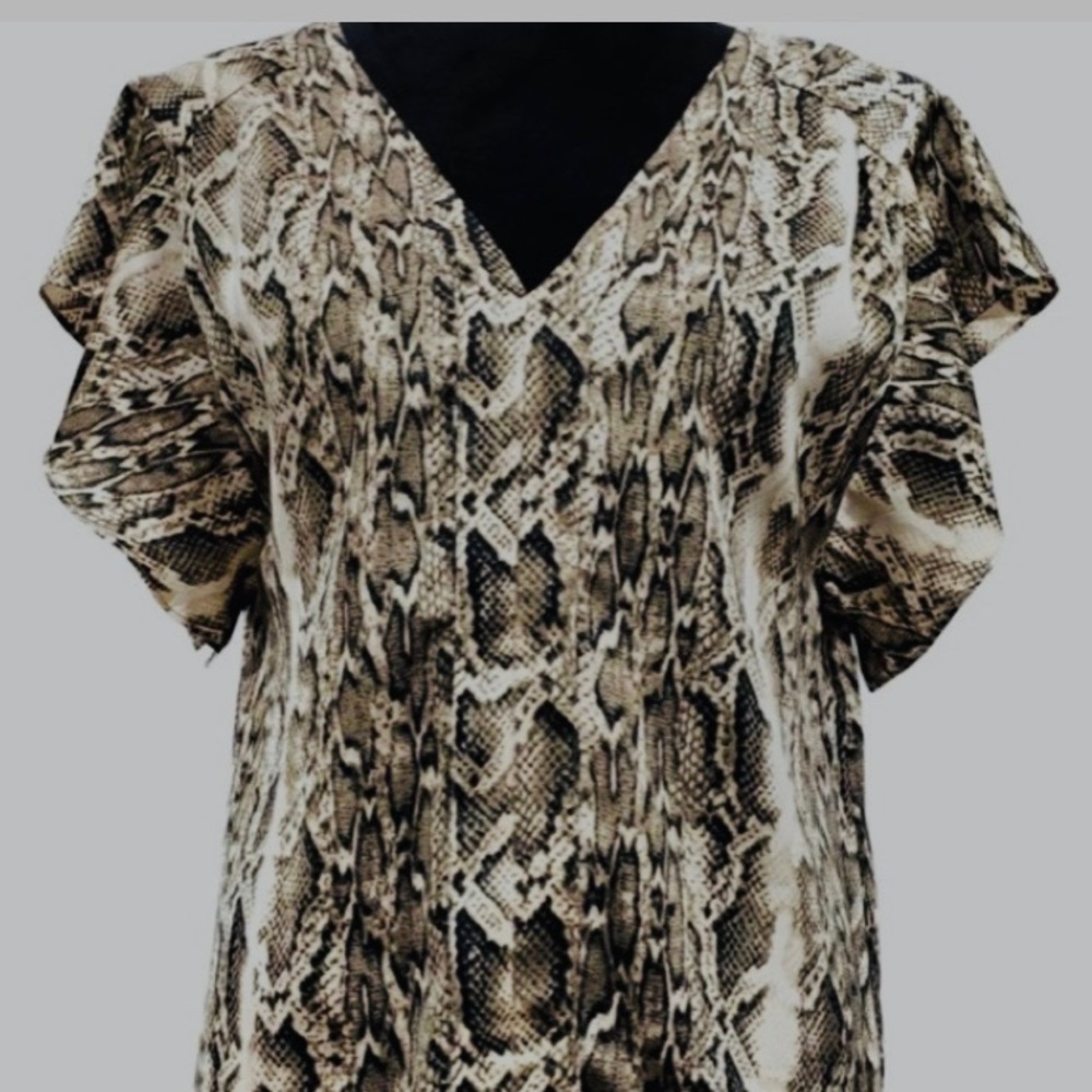 SANCTUARY COUNTRYSIDE MIRG SNAKE PRINT TOP SIZE MEDIUM